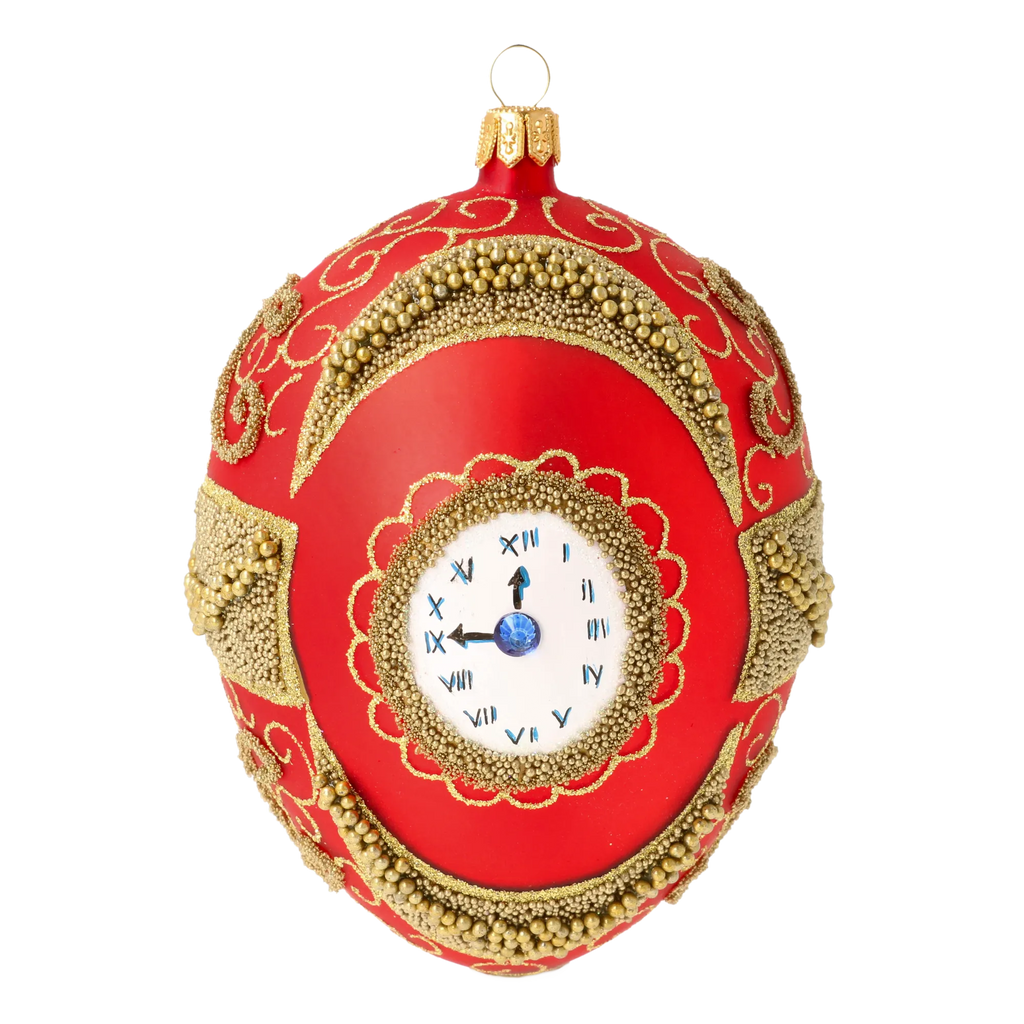 Crimson Nocturne | Hand-Painted Glass Ornament | Blubom 2020-532