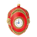 Crimson Nocturne | Hand-Painted Glass Ornament | Blubom 2020-532