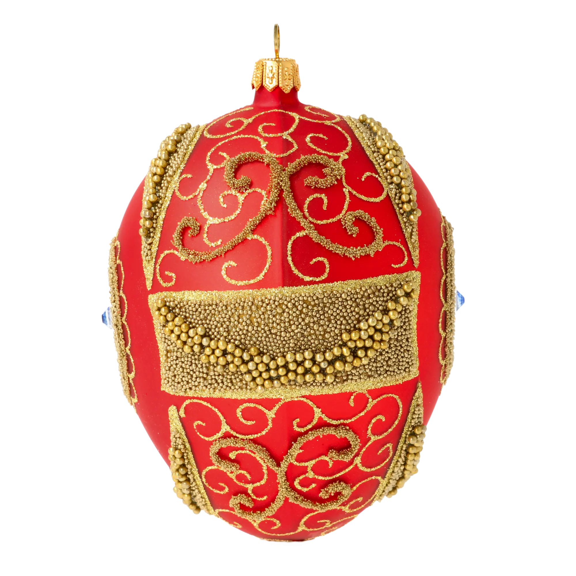 Crimson Nocturne | Hand-Painted Glass Ornament | Blubom 2020-532