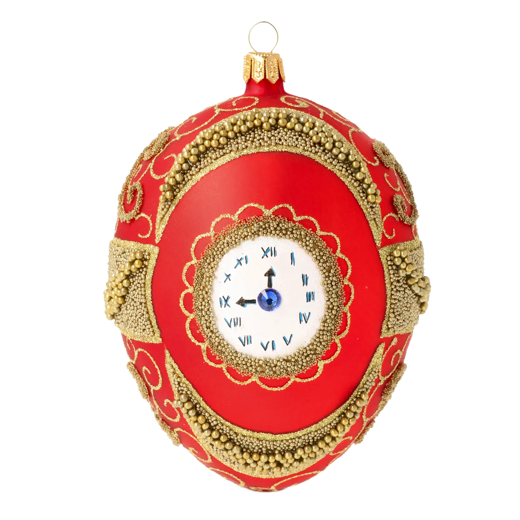 Crimson Nocturne | Hand-Painted Glass Ornament | Blubom 2020-532