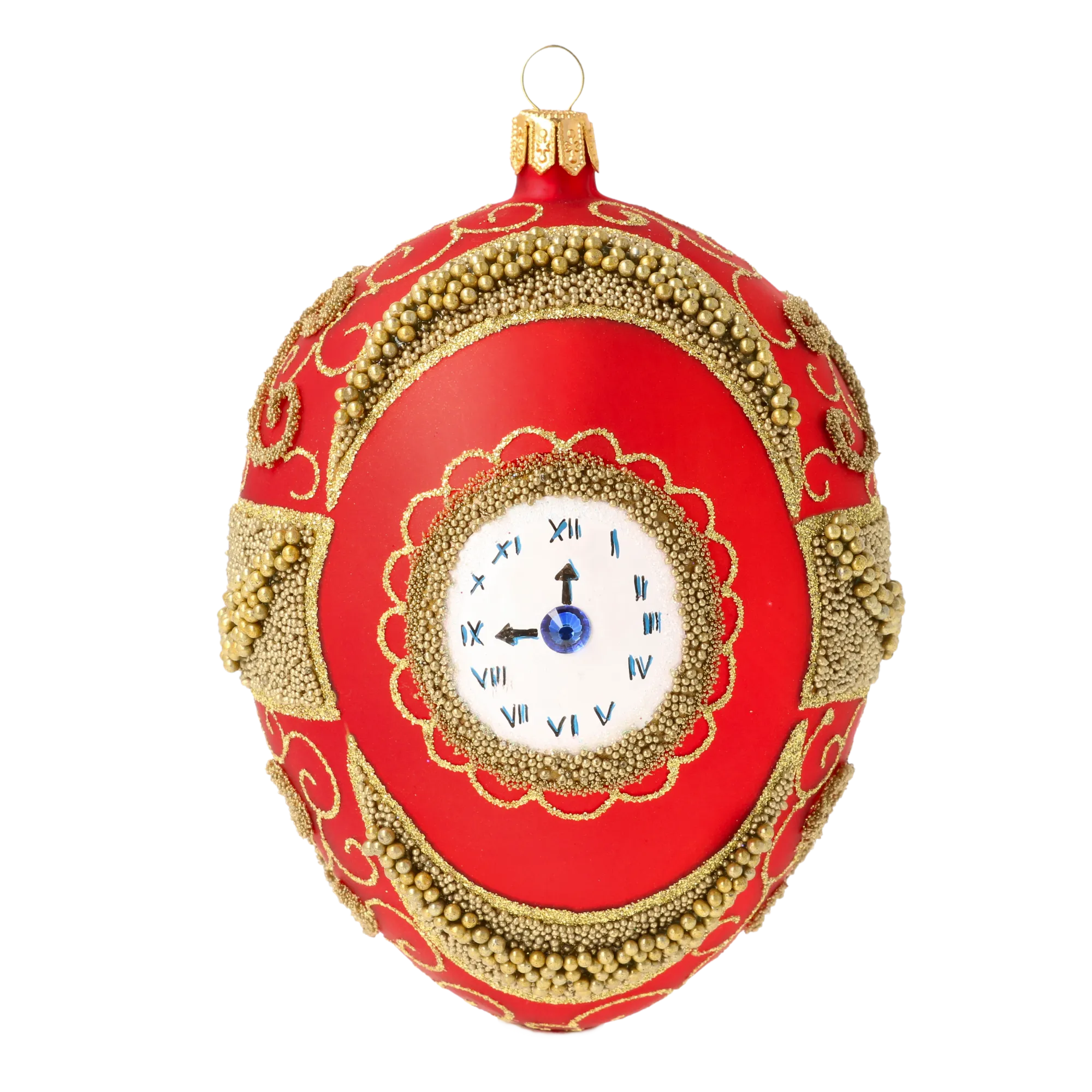 Crimson Nocturne | Hand-Painted Glass Ornament | Blubom 2020-532