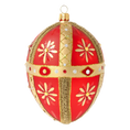 Load image into Gallery viewer, Imperial Ruby Egg Handmade Glass Christmas ornament.
