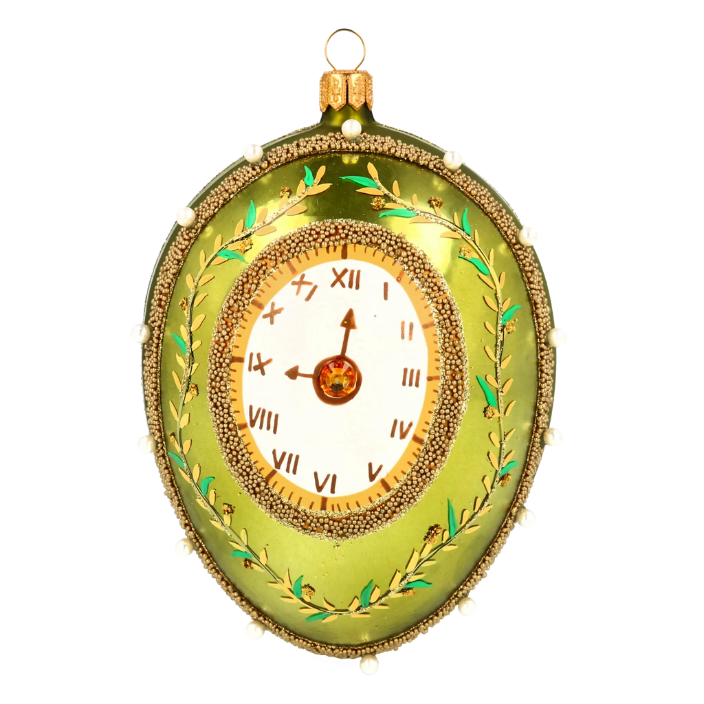Verdant Antiquity | Hand-Painted Glass Ornament | Blubom 2020-534
