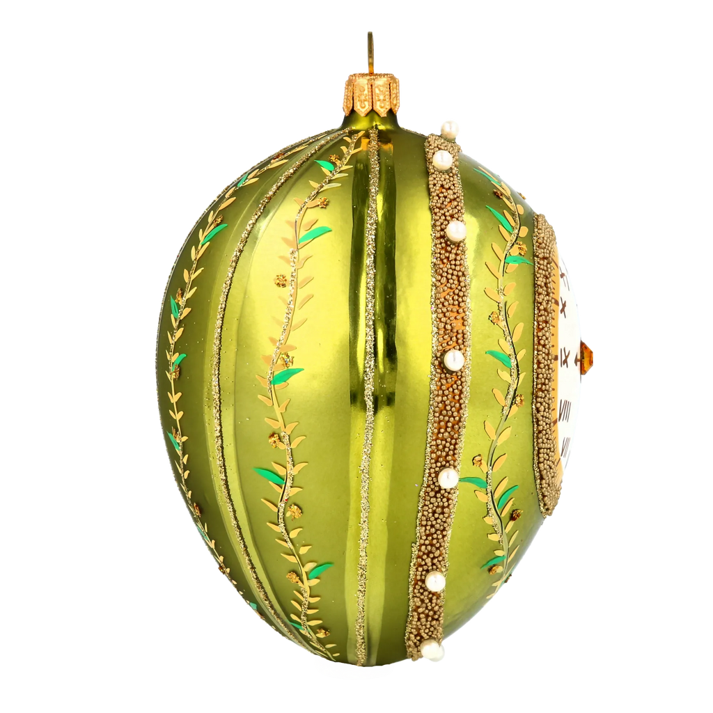 Verdant Antiquity | Hand-Painted Glass Ornament | Blubom 2020-534