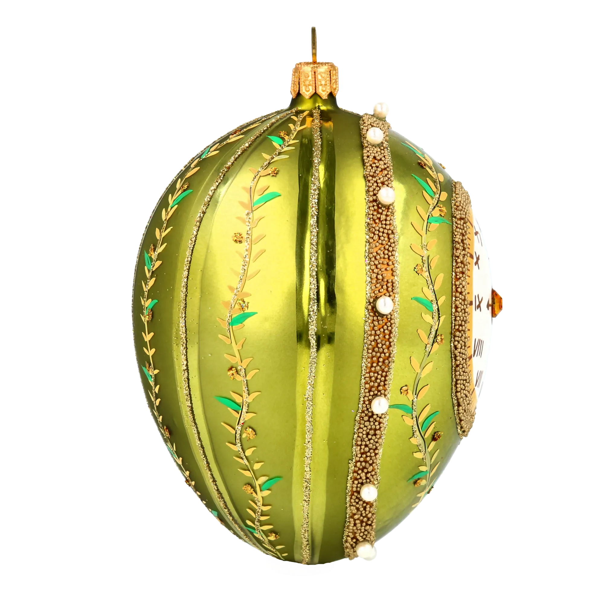 Verdant Antiquity | Hand-Painted Glass Ornament | Blubom 2020-534