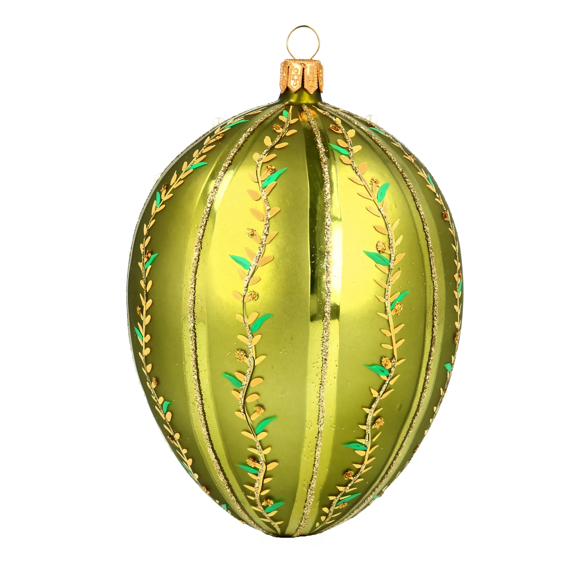 Verdant Antiquity | Hand-Painted Glass Ornament | Blubom 2020-534