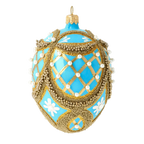 Azure Sovereign | Hand-Painted Glass Ornament | Blubom 2020-536