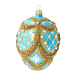 Azure Sovereign | Hand-Painted Glass Ornament | Blubom 2020-536