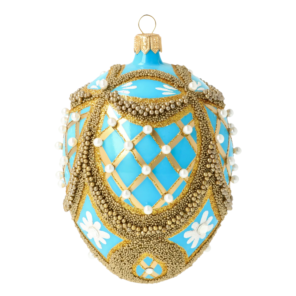 Azure Sovereign | Hand-Painted Glass Ornament | Blubom 2020-536