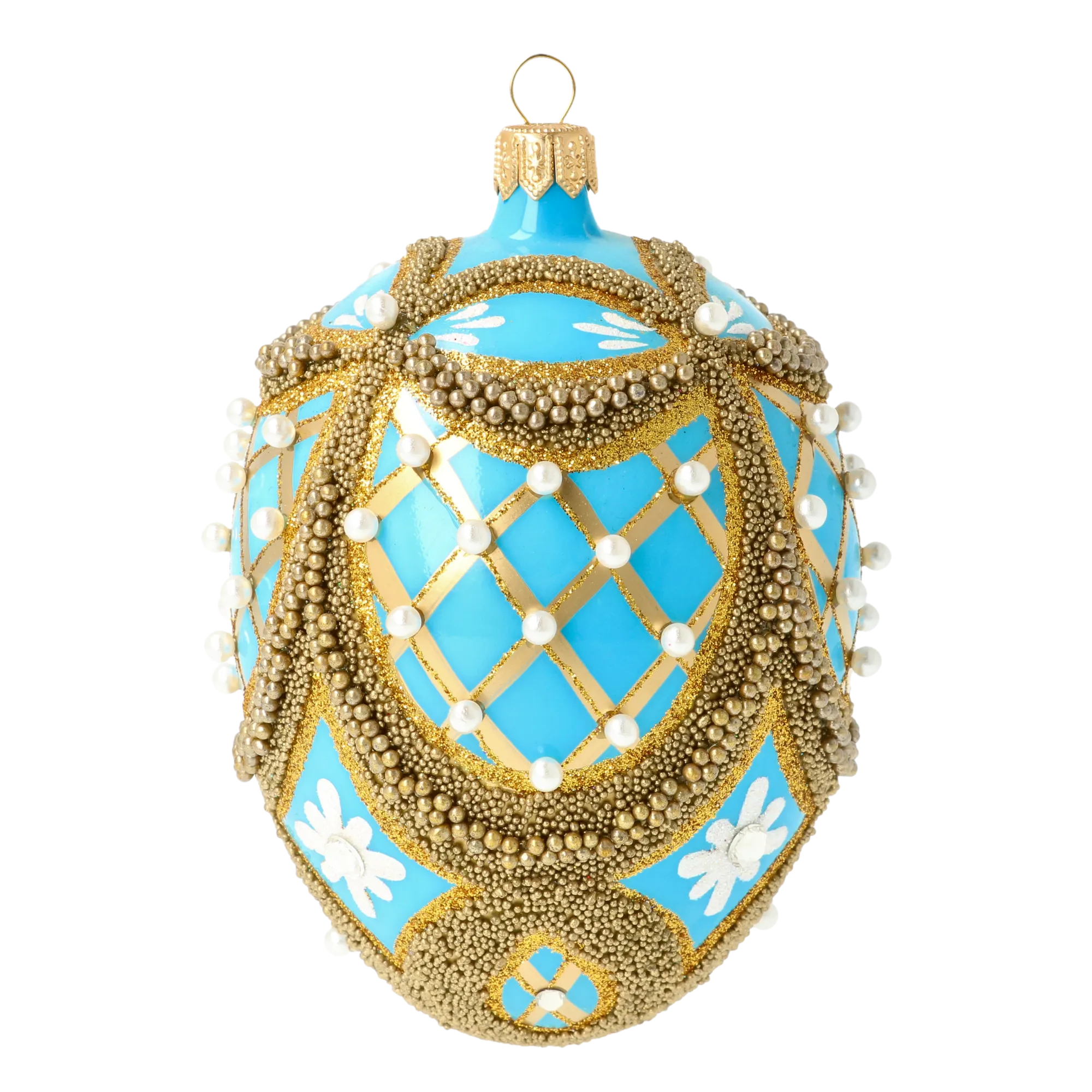 Azure Sovereign | Hand-Painted Glass Ornament | Blubom 2020-536