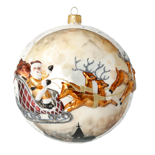 Alabaster Nocturne | Hand-Painted Glass Ornament | Blubom 2020-541