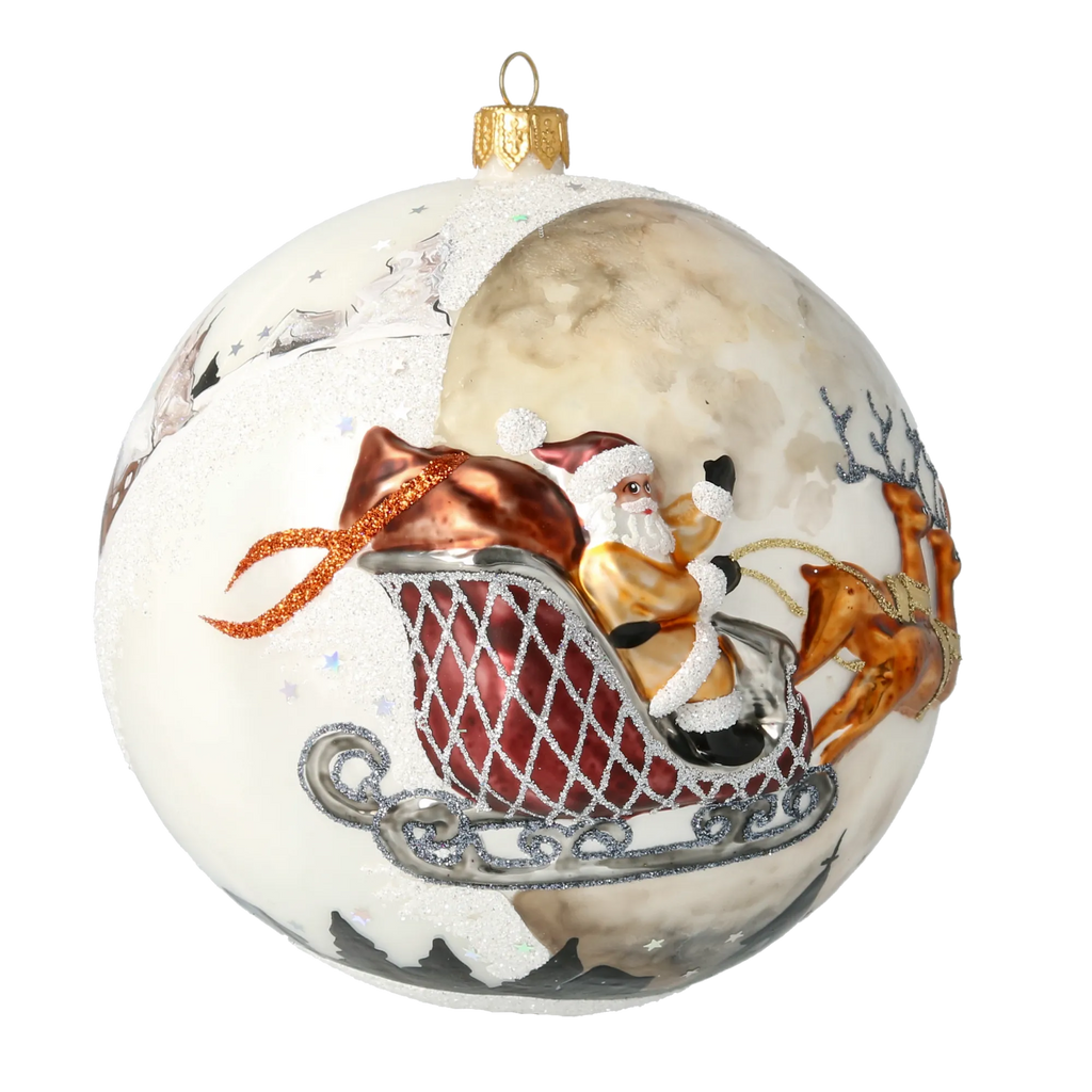 Alabaster Nocturne | Hand-Painted Glass Ornament | Blubom 2020-541