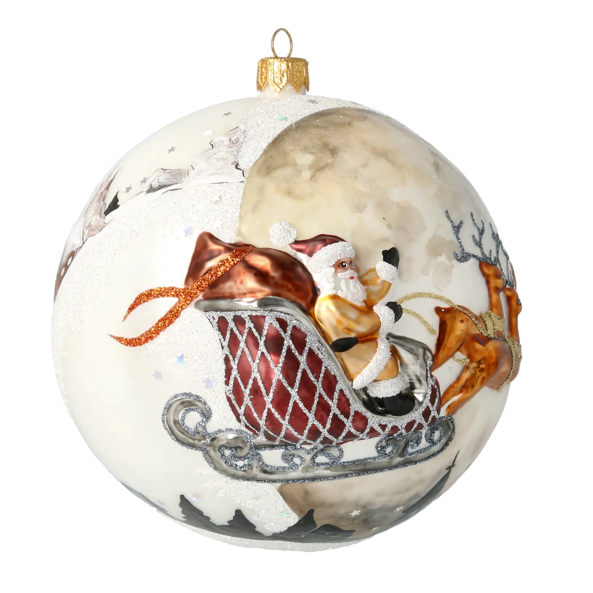 Alabaster Nocturne | Hand-Painted Glass Ornament | Blubom 2020-541
