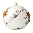 Load image into Gallery viewer, Golden Midnight Sleigh Premium christmas glass ornament 2020-541
