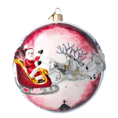 Santa's Sleigh Ball in Rose & Crimson