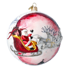 Crimson Midnight Ascent | Hand-Painted Glass Ornament | Blubom 2020-542