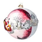 Crimson Midnight Ascent | Hand-Painted Glass Ornament | Blubom 2020-542