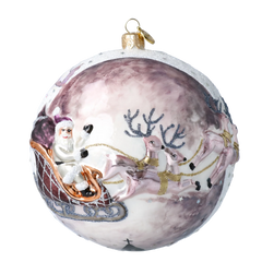 Santa's Sleigh Ball in Plum & Rose