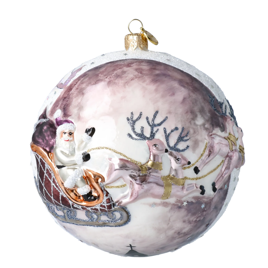 Plum Nocturne Ascent | Hand-Painted Glass Ornament | Blubom 2020-544
