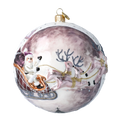 Load image into Gallery viewer, Pearlescent Midnight Sleigh Premium christmas glass ornament 2020-544
