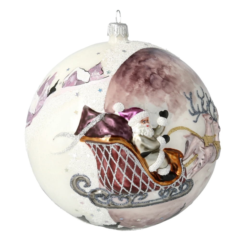 Plum Nocturne Ascent | Hand-Painted Glass Ornament | Blubom 2020-544