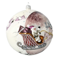 Load image into Gallery viewer, Pearlescent Midnight Sleigh Premium christmas glass ornament 2020-544
