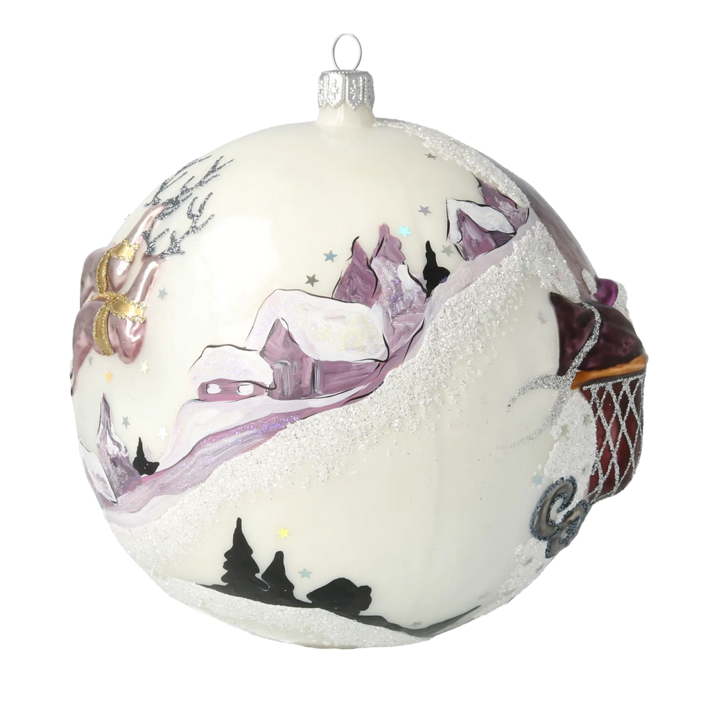 Plum Nocturne Ascent | Hand-Painted Glass Ornament | Blubom 2020-544
