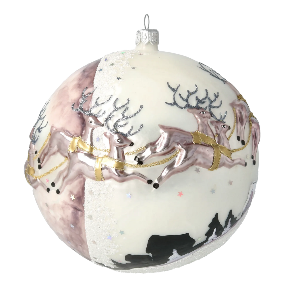 Plum Nocturne Ascent | Hand-Painted Glass Ornament | Blubom 2020-544