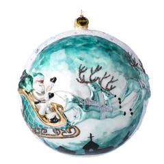 Santa's Sleigh Ball in Teal Mist