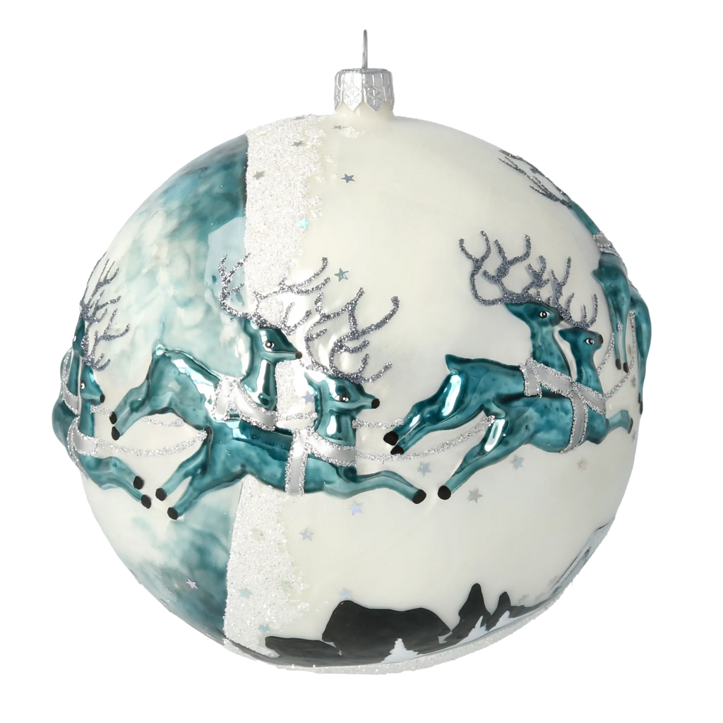 Cerulean Midnight Vigil | Hand-Painted Glass Ornament | Blubom 2020-545