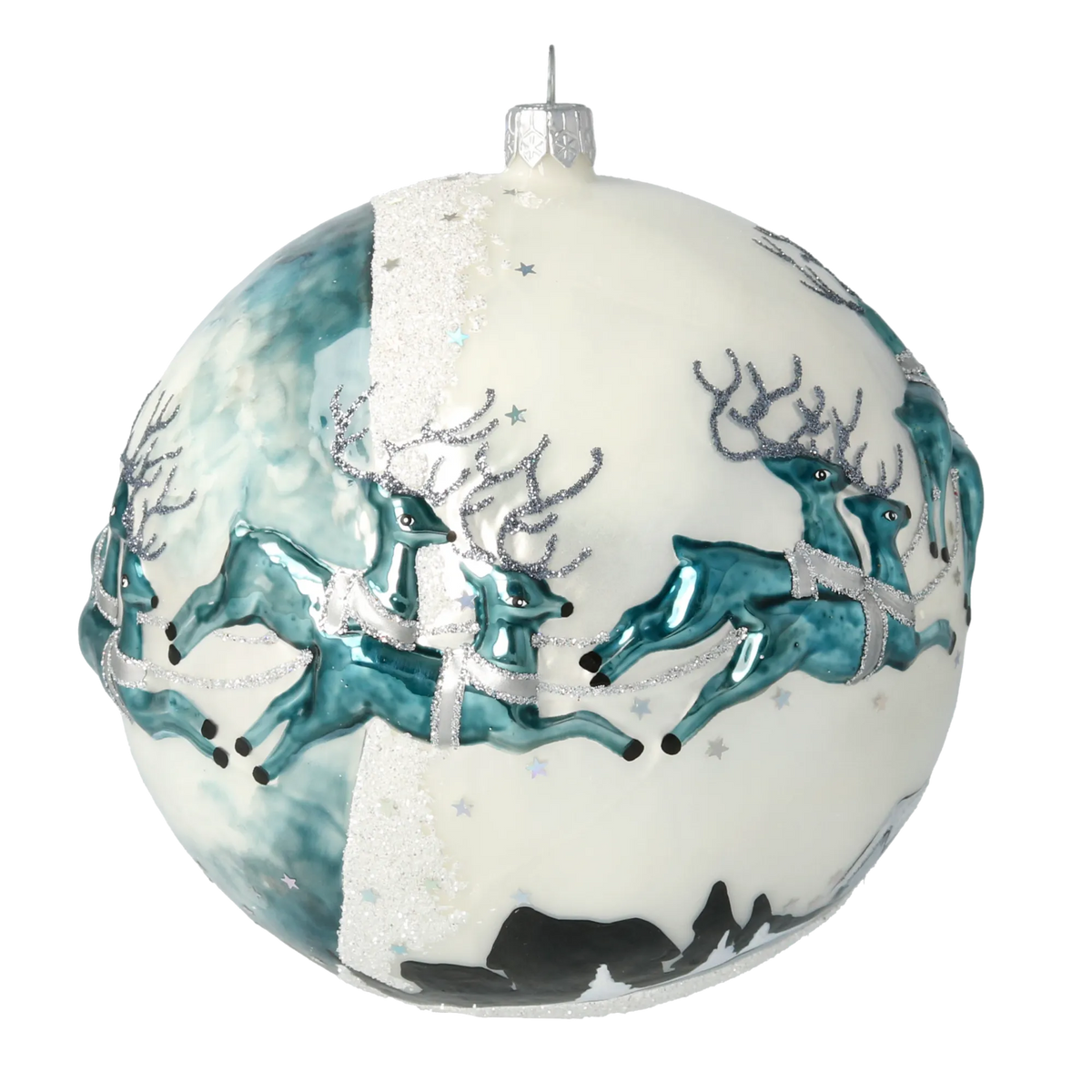 Cerulean Midnight Vigil | Hand-Painted Glass Ornament | Blubom 2020-545