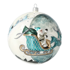 Cerulean Midnight Vigil | Hand-Painted Glass Ornament | Blubom 2020-545