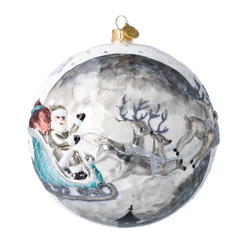 Santa's Sleigh Ball in Pewter & Turquoise