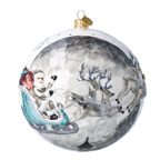 Silver Lunar Passage | Hand-Painted Glass Ornament | Blubom 2020-546