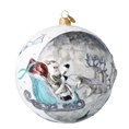 Load image into Gallery viewer, Silver Midnight Sleigh Premium christmas glass ornament 2020-546
