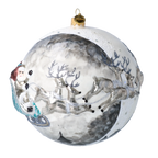 Silver Lunar Passage | Hand-Painted Glass Ornament | Blubom 2020-546