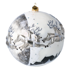 Silver Lunar Passage | Hand-Painted Glass Ornament | Blubom 2020-546