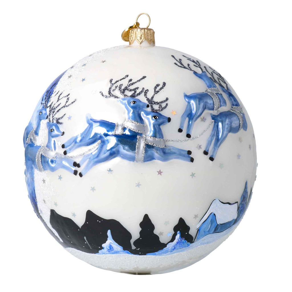 Alabaster Midnight Passage | Hand-Painted Glass Ornament | Blubom 2020-547