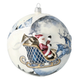 Load image into Gallery viewer, Midnight Sleigh Flight Premium christmas glass ornament 2020-547
