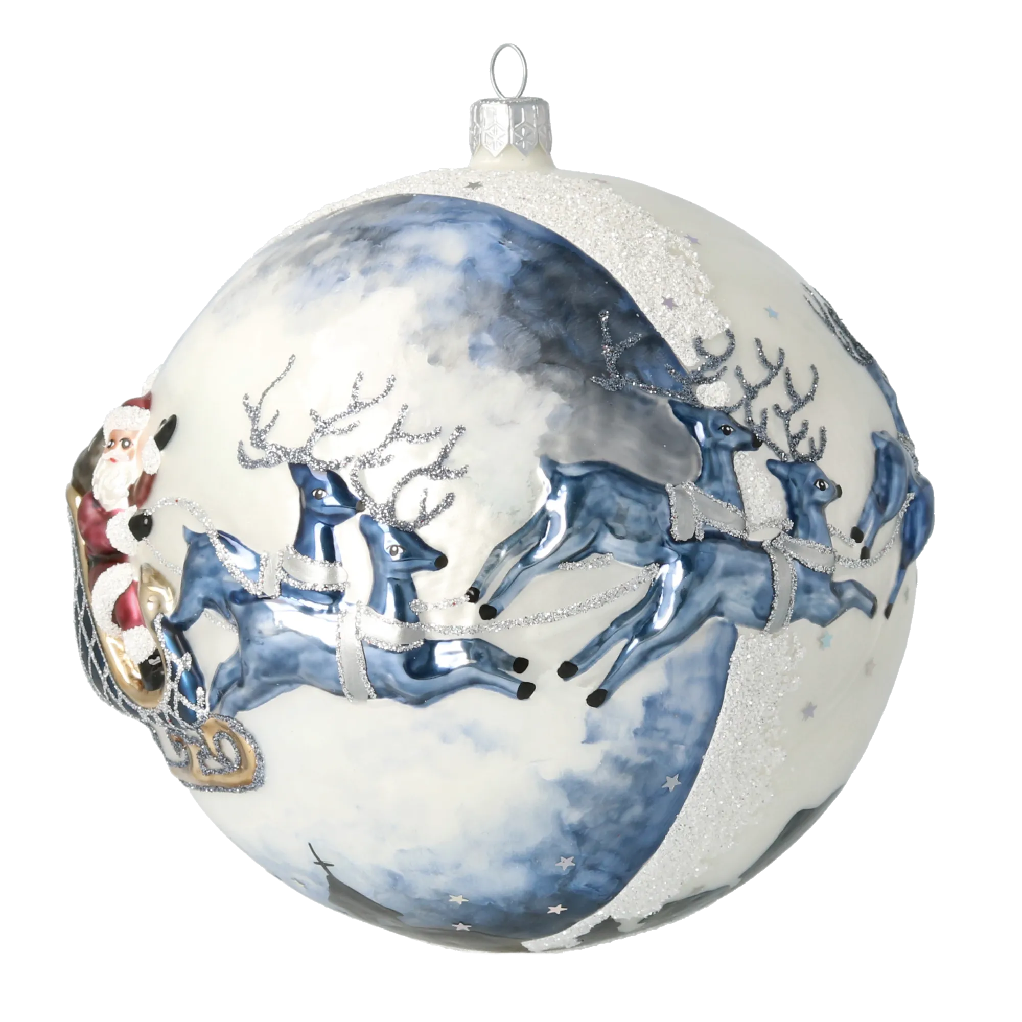 Midnight Sleigh Flight Premium christmas glass ornament 2020-547