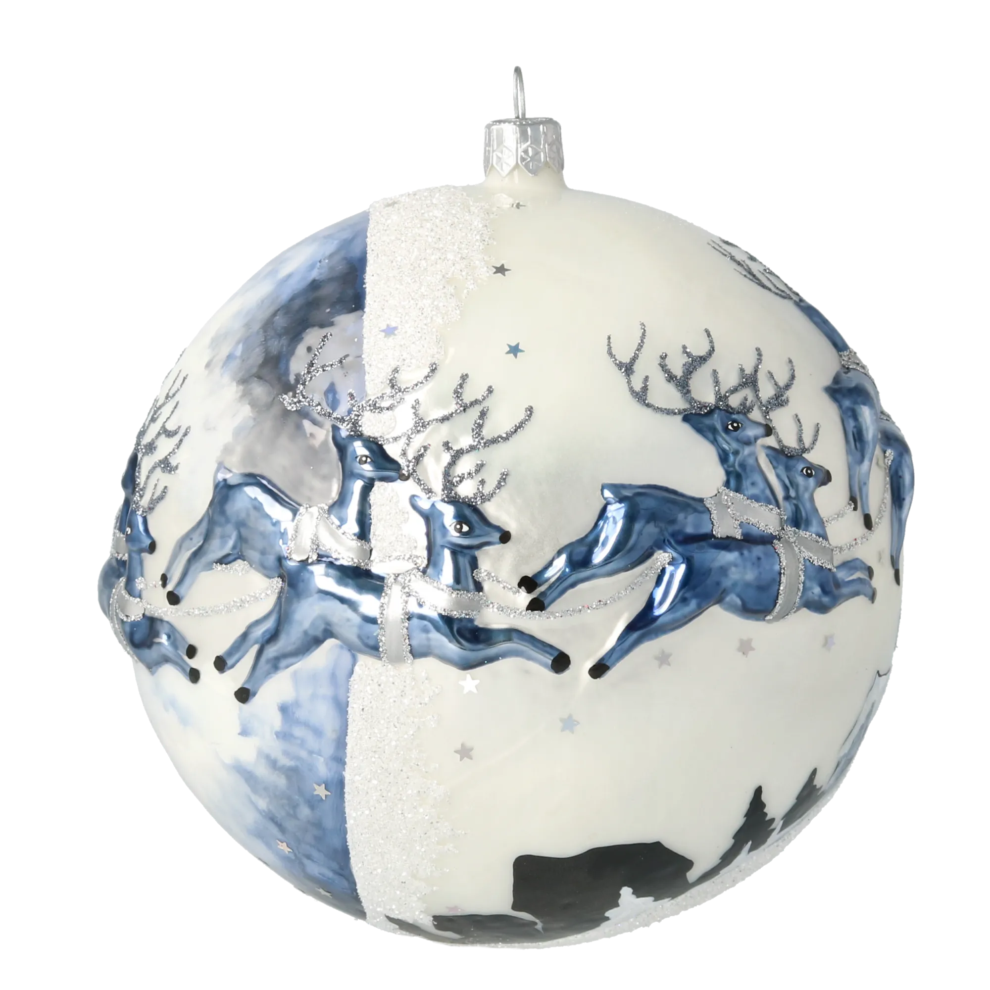 Midnight Sleigh Flight Premium christmas glass ornament 2020-547