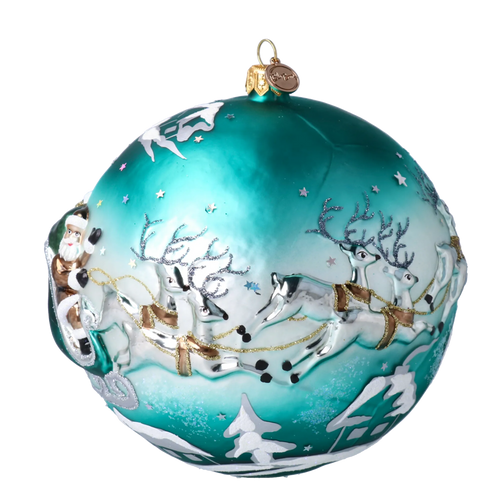 Emerald Midnight Voyage | Hand-Painted Glass Ornament | Blubom 2020-548