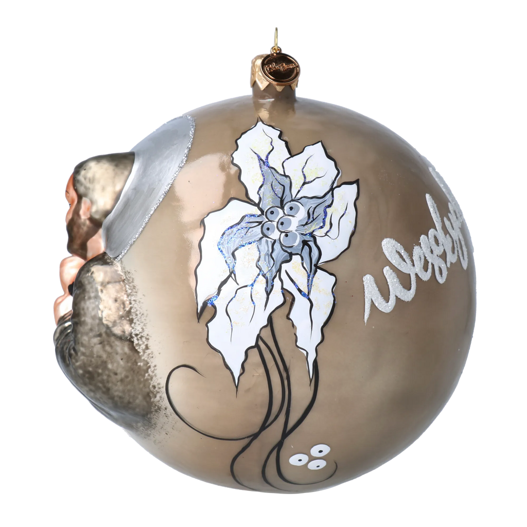 Champagne Reverence | Hand-Painted Glass Ornament | Blubom 2020-561