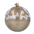 Load image into Gallery viewer, Champagne Holy Family Premium christmas glass ornament 2020-561
