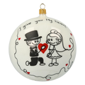 Alabaster Vow | Hand-Painted Glass Ornament | Blubom 2020-580