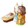 Załaduj obraz do przeglądarki galerii, Holy Family - The Joy of the Nativity. Handmade Glass Christmas ornament. 2020-586
