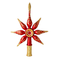 Load image into Gallery viewer, Ruby Star Spike. Handmade Glass Christmas ornament.
