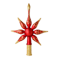 Load image into Gallery viewer, Ruby Star Spike. Handmade Glass Christmas ornament.
