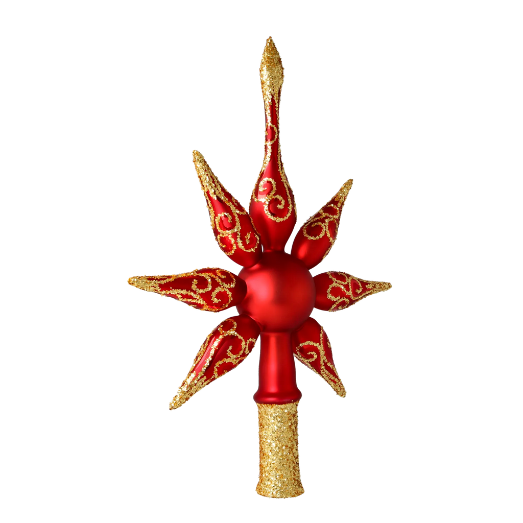 Scarlet Zenith | Hand-Painted Glass Ornament | Blubom 2020-675