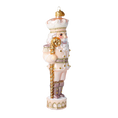 Load image into Gallery viewer, Pink Candy Nutcracker. Handmade Glass Christmas ornament. 2020-697

